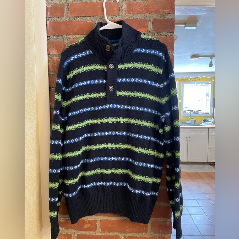 American Eagle Outfitters Men's Turtleneck Sweater - Black, Green, Blue